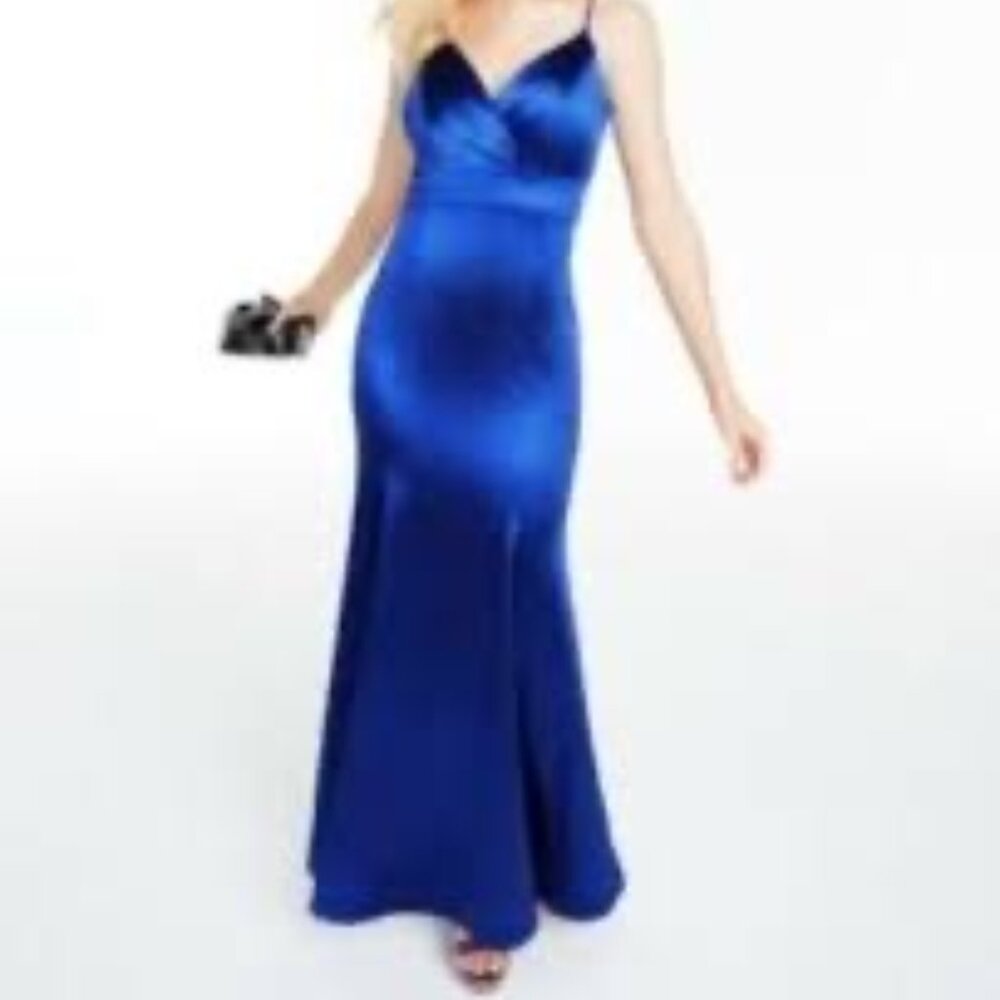 TEEZEME PROM GOWN - NWT SIZE 14 - BLUE